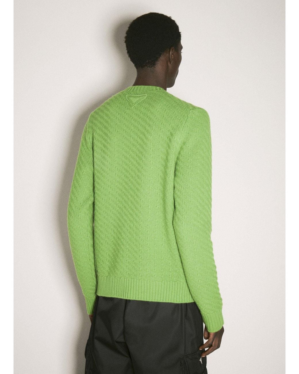 Prada Green Long Sleeved Jumper for men