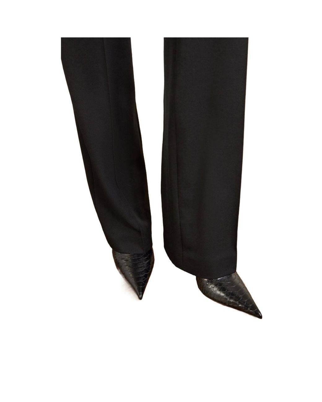 Paris Texas Black Vera Snake-Effect Stiletto Boots