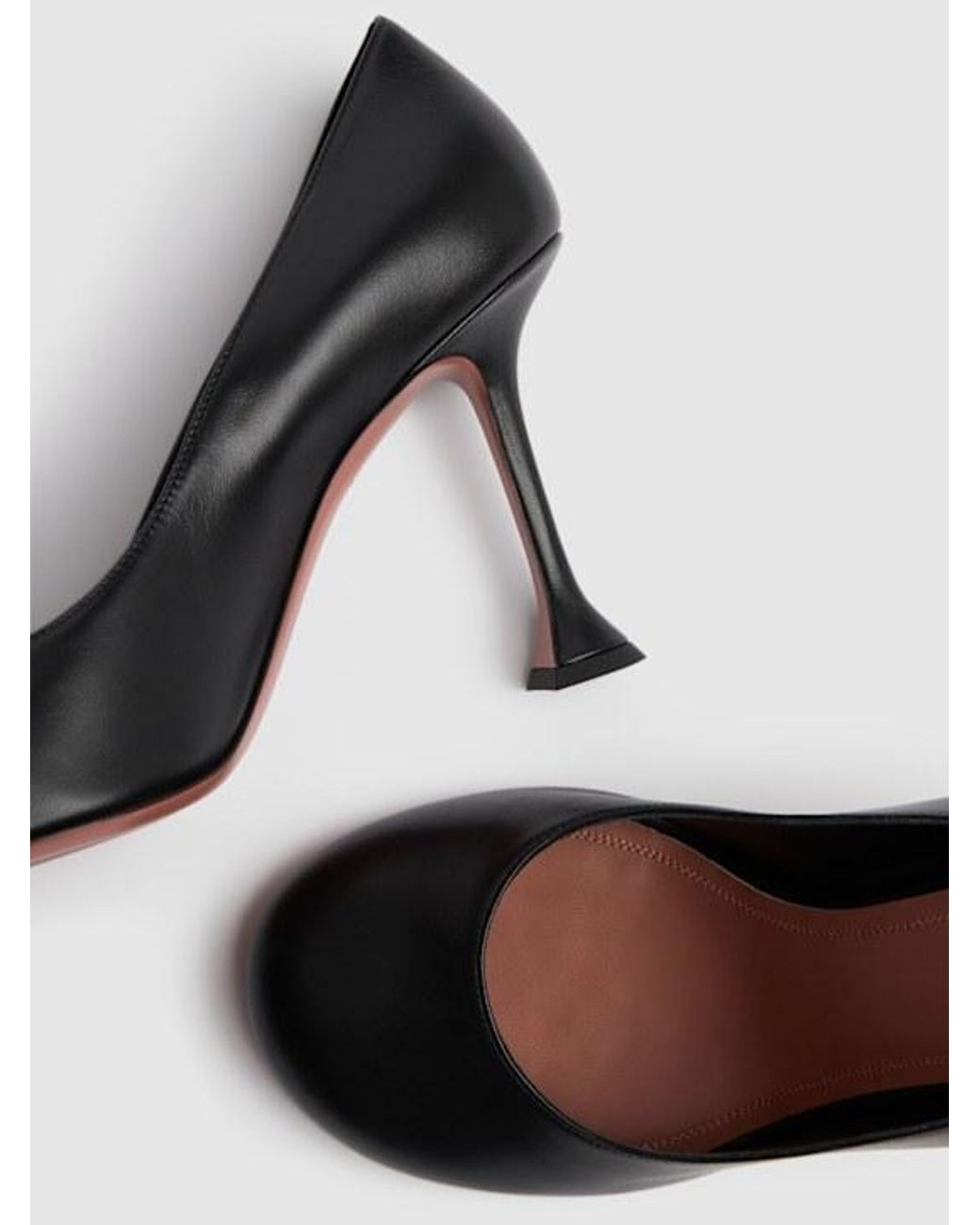 AMINA MUADDI Black Round Head High Heels
