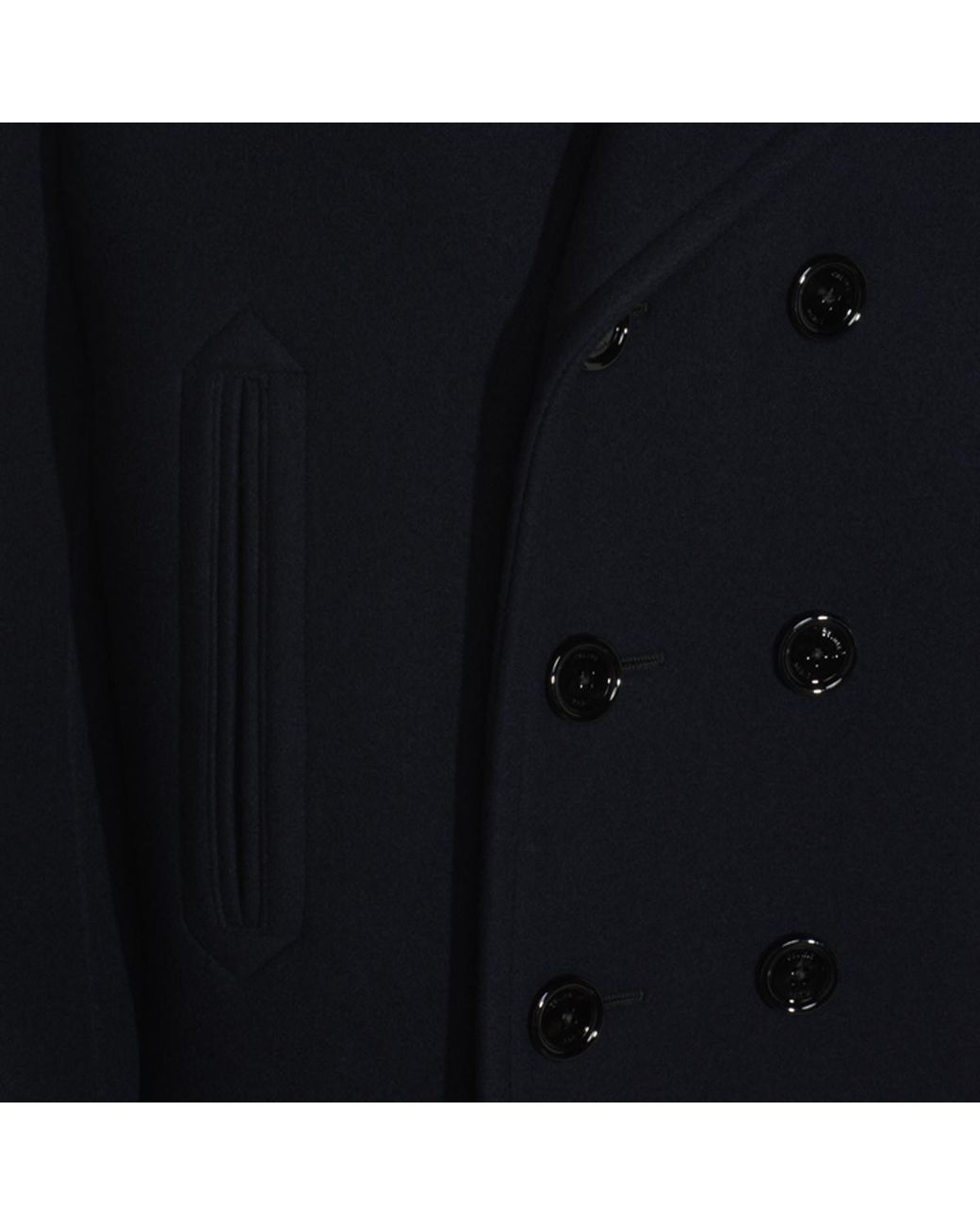 Céline Blue Long Peacoat