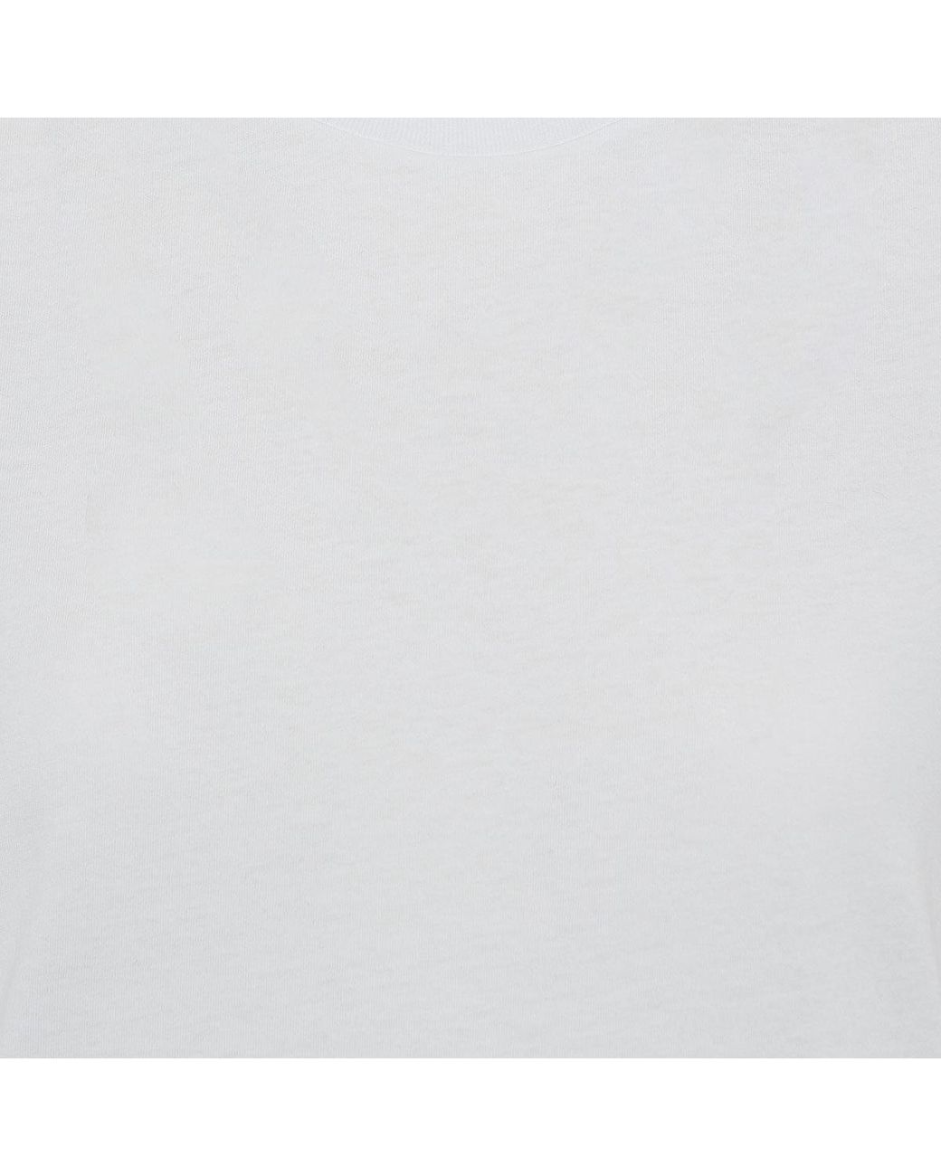 Saint Laurent White Round Collar Sleeveless Dress