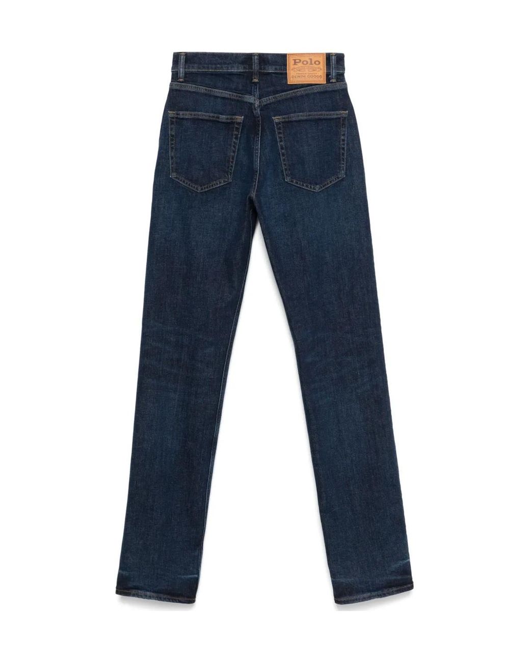 Ralph Lauren Blue Polo Logo Patch Straight Leg Jeans