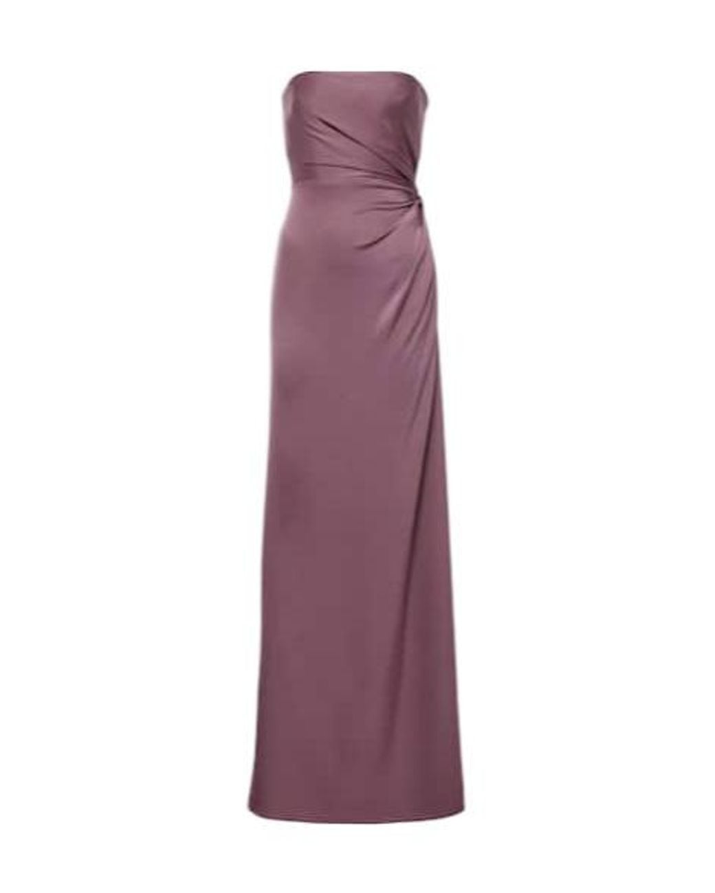 Alex Perry Purple Strapless Satin Crepe Gown
