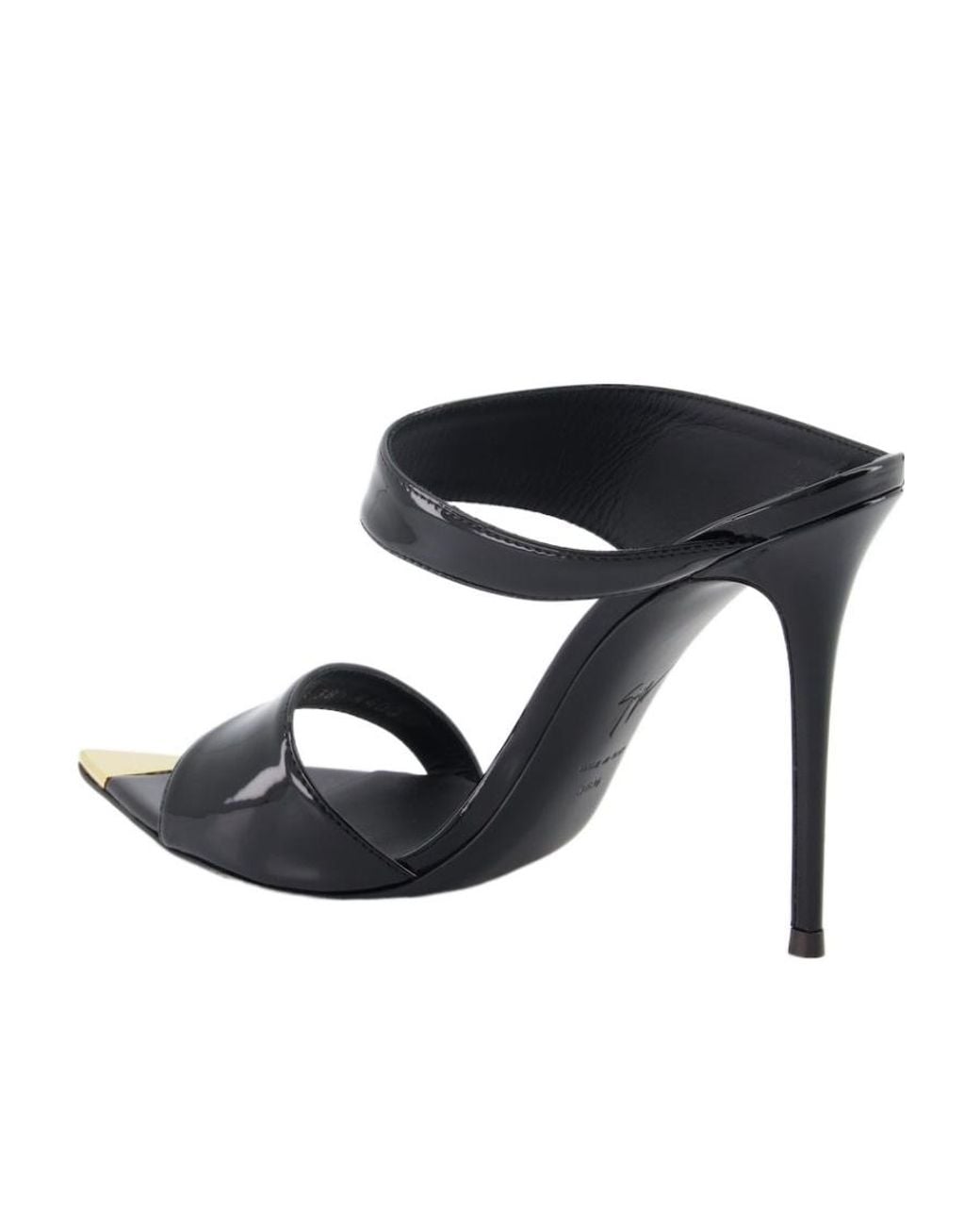 Giuseppe Zanotti Black Intriigo Allure 90Mm Patent-Finish Mules