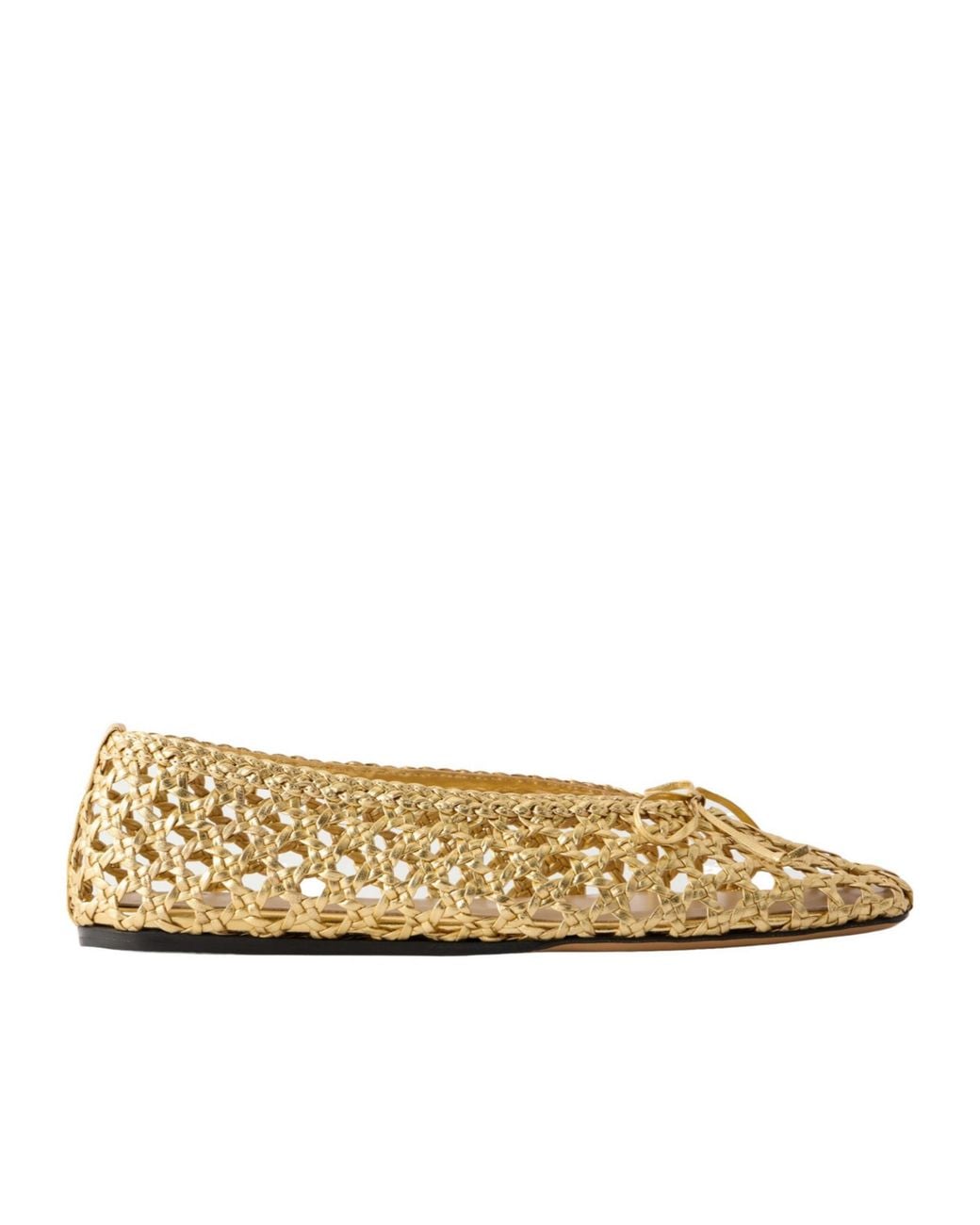 Le Monde Beryl Natural Woven Leather Ballet Flats