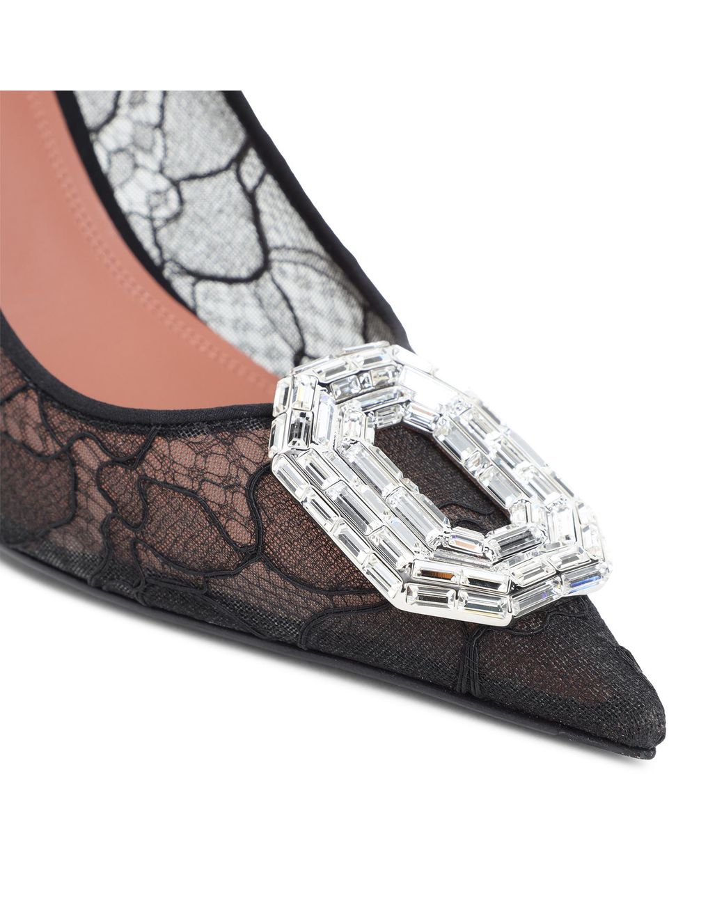 AMINA MUADDI Metallic Pointed-Toe High Heels