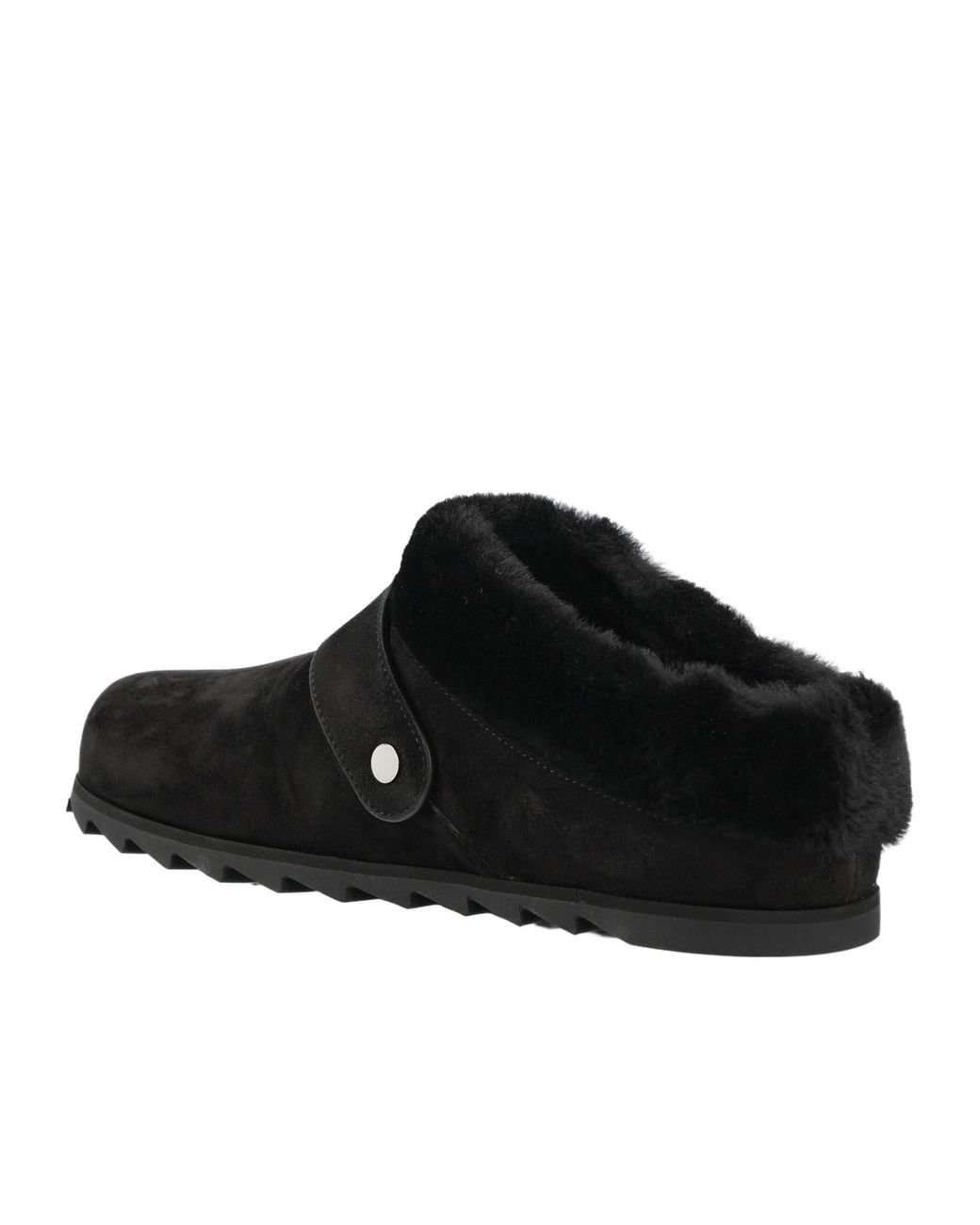 Roger Vivier Black Buckle Embellished Slippers