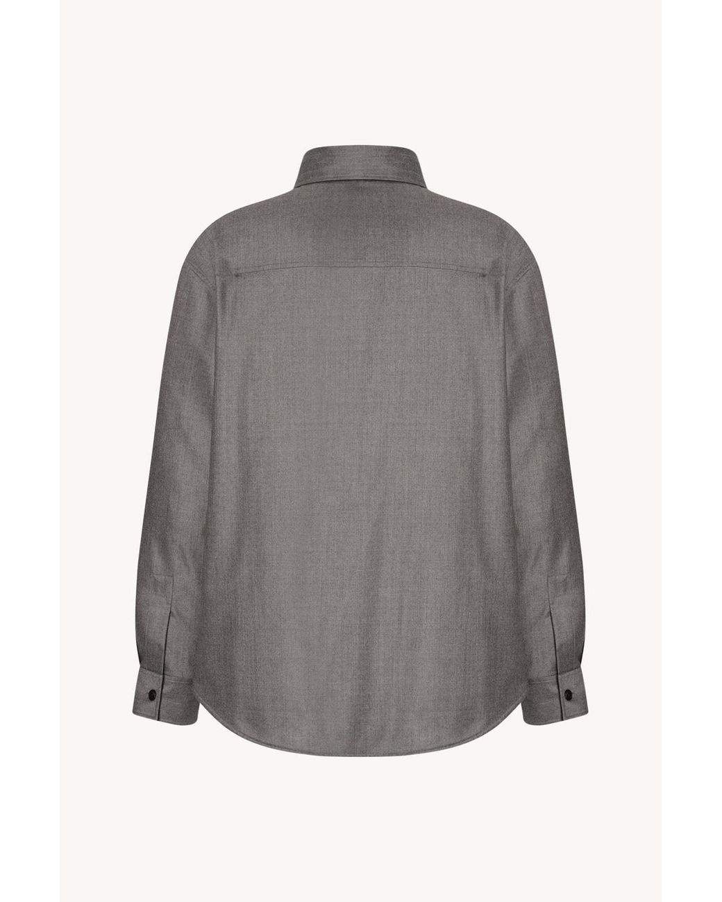 The Row Gray Dashiell Shirt In Virgin Wool for men