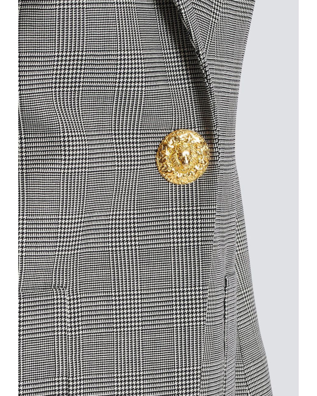 Balmain Gray 1-Button Jacket