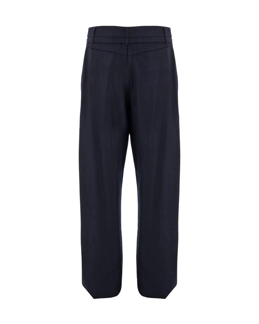 Dries Van Noten Blue Straight-Leg Casual Trousers