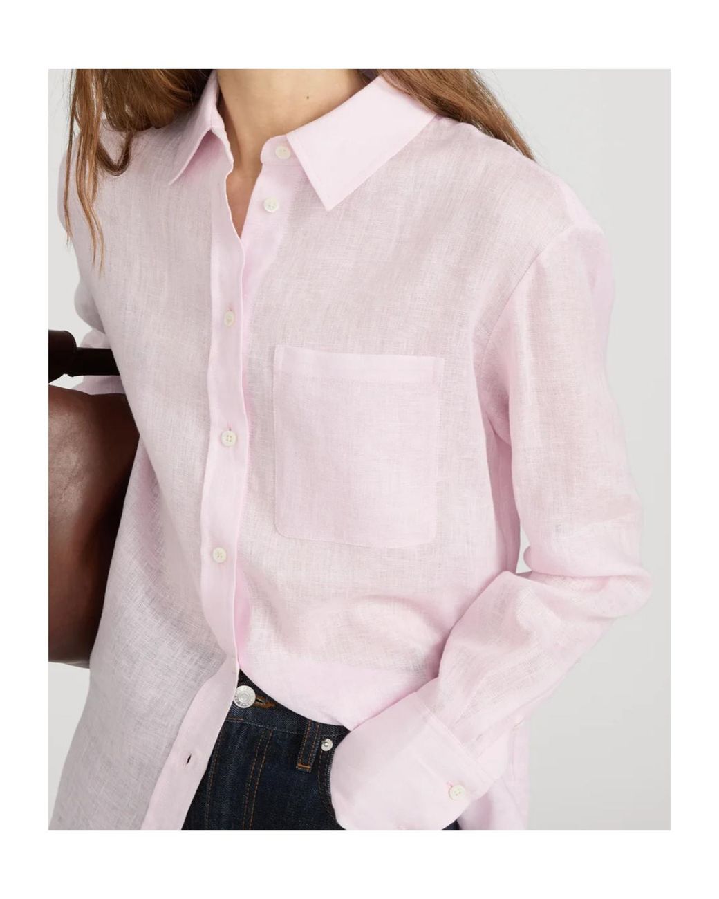FRAME Pink The Linen Boy Shirt