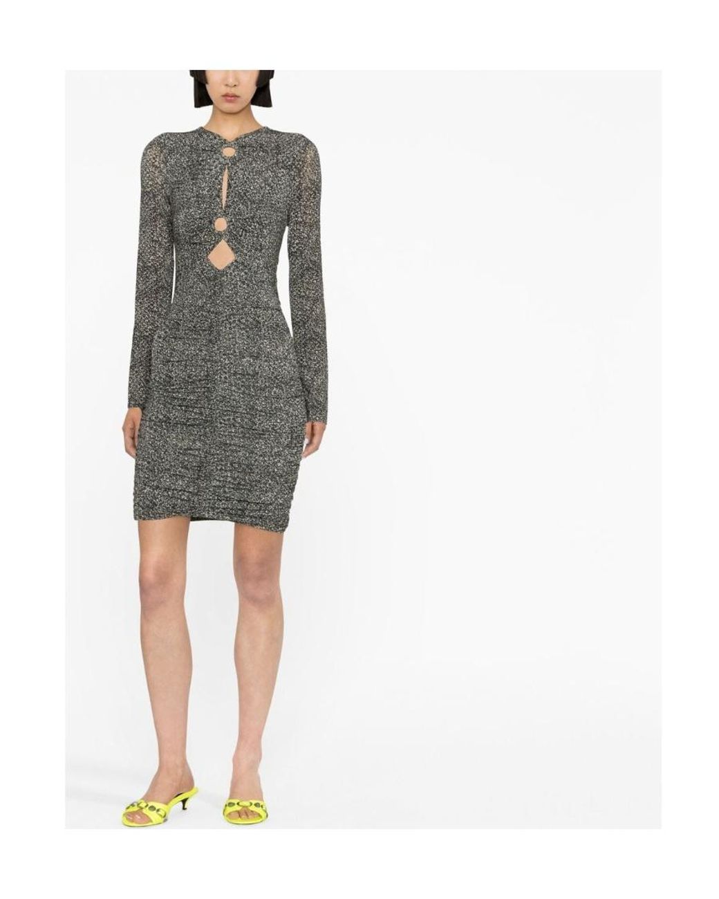 Isabel Marant Gray Cut-Out Minidress