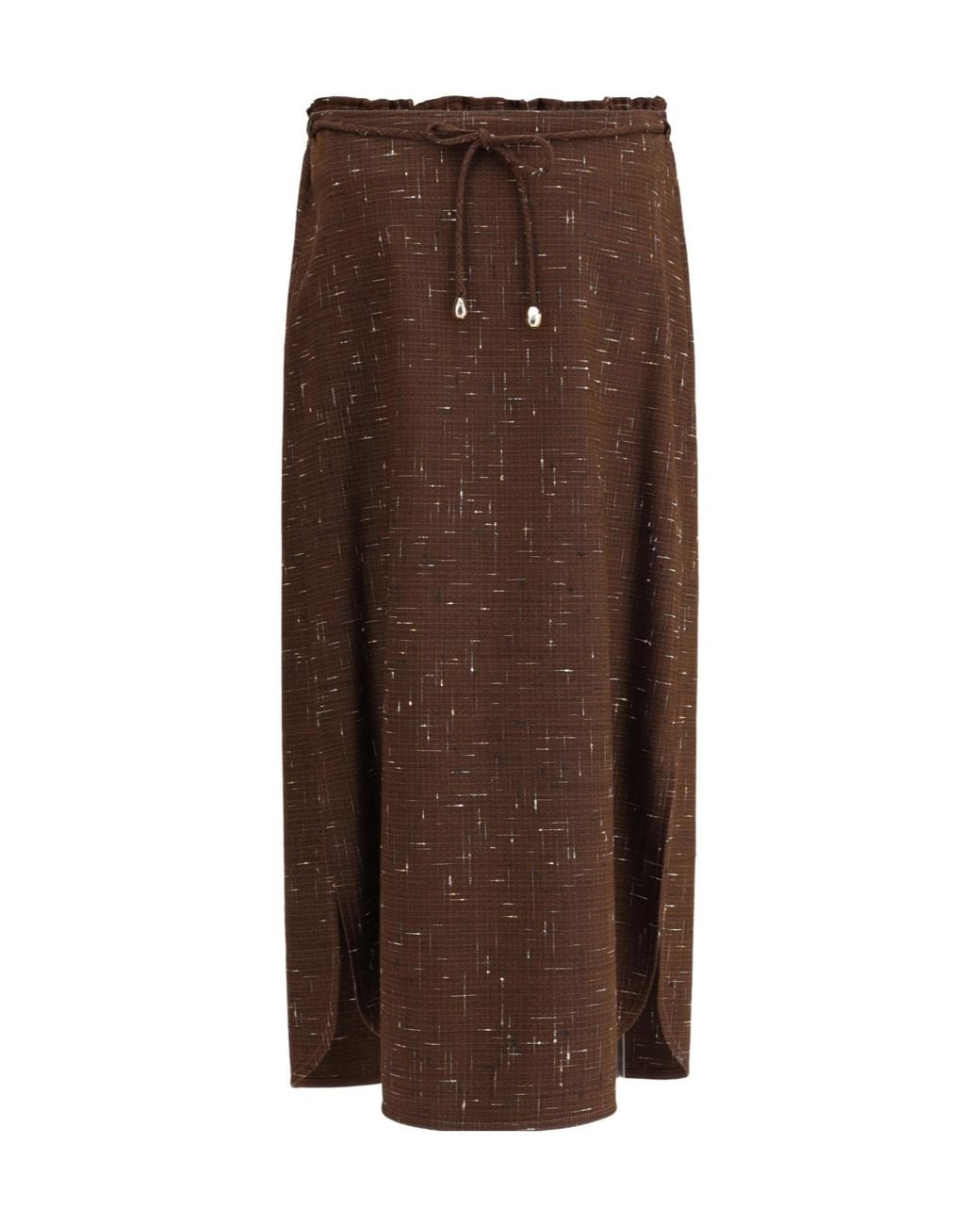 Fabiana Filippi Brown Drawstring Skirt
