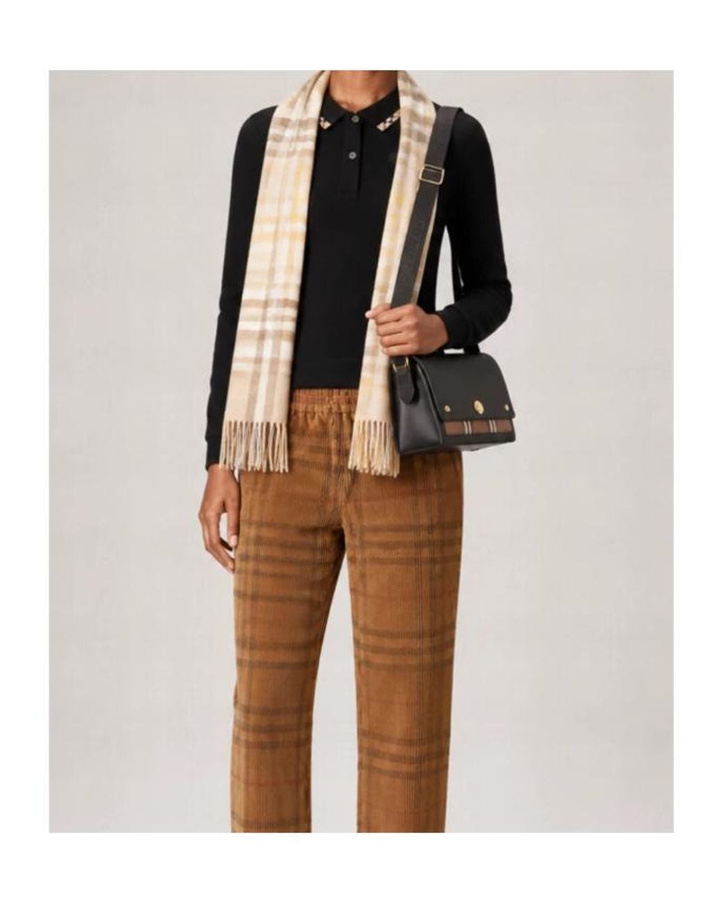 Burberry Black Note Medium Shoulder Bag
