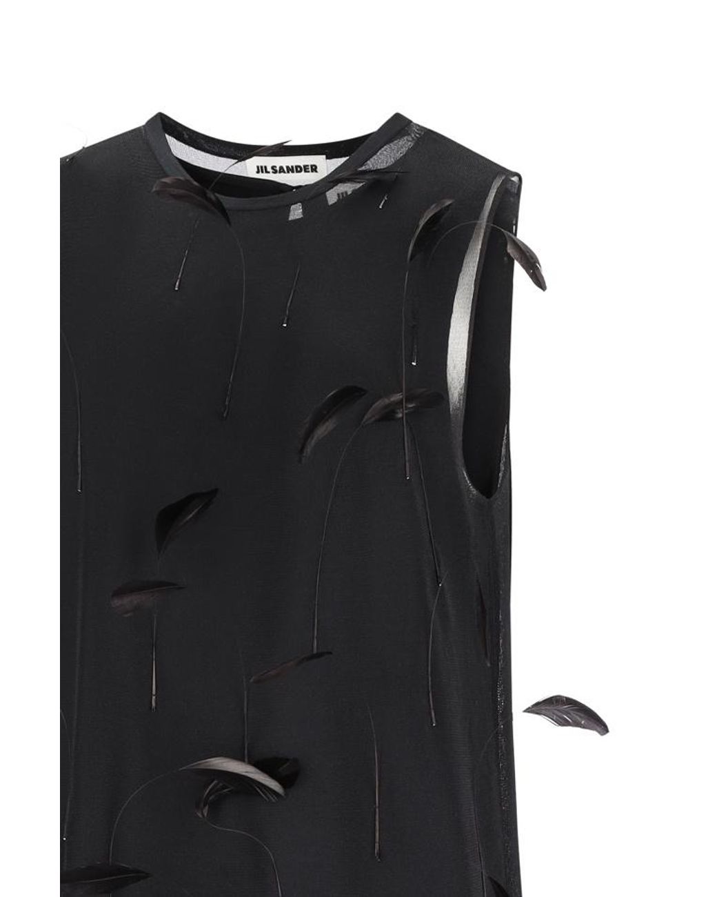 Jil Sander Black Sleeveless Maxi Dress