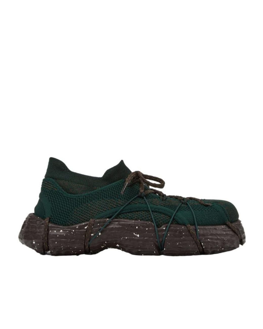 Camper Black Roku Knitted Lace-Up Sneakers