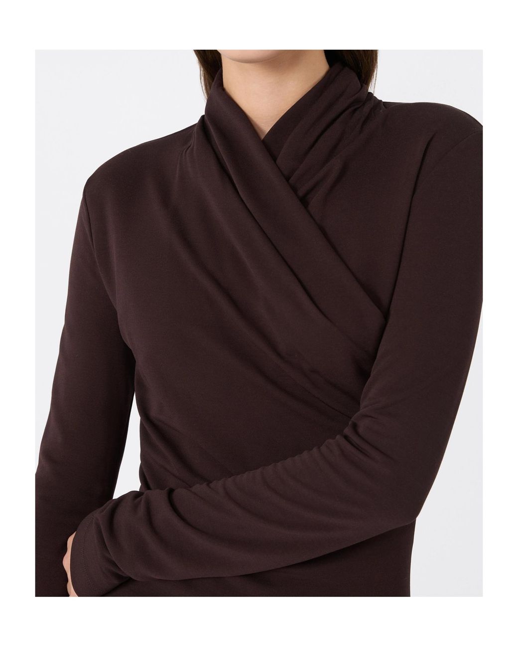 Max Mara Brown Slim Fluid Jersey Dress