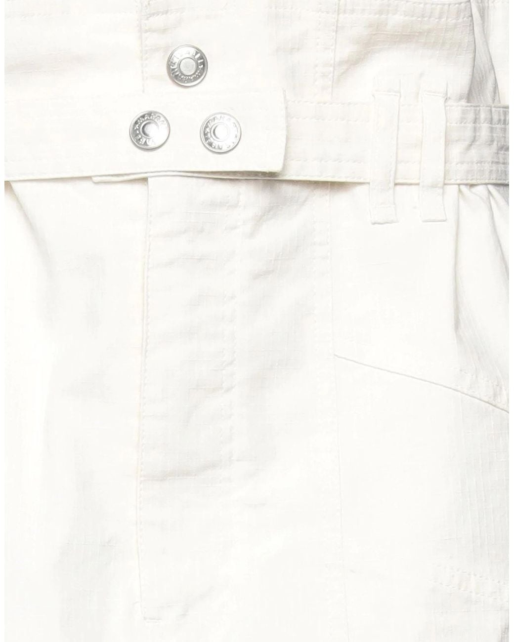 Isabel Marant White Solid Stretch Skirt