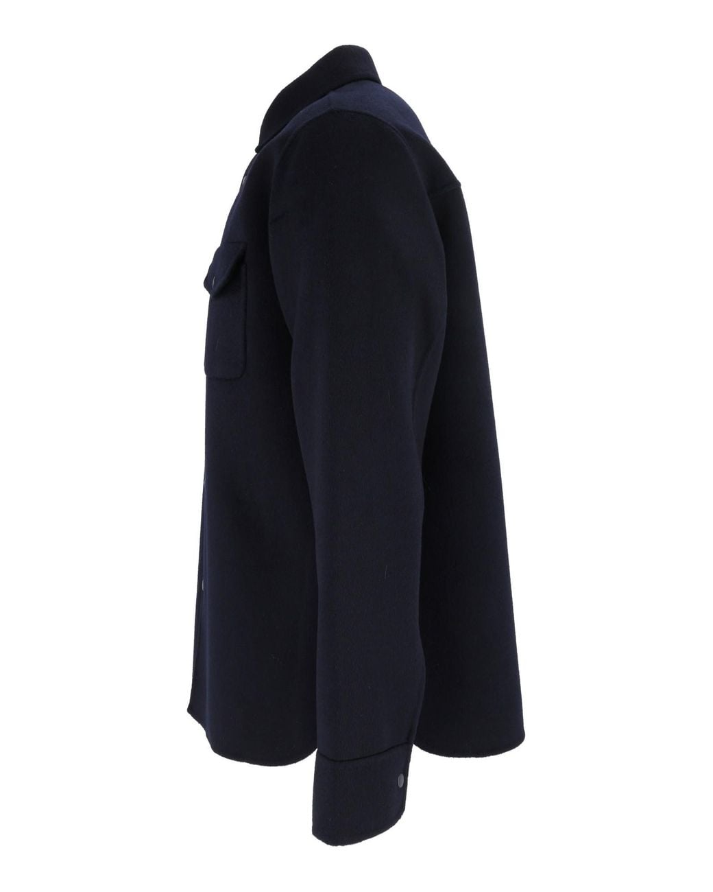Aspesi Blue Button-Front Shirt Jacket for men