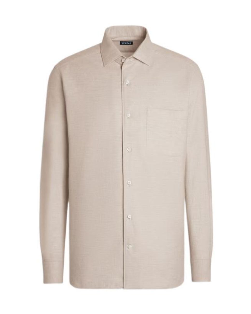 Zegna White Pocket Cotton Shirt for men