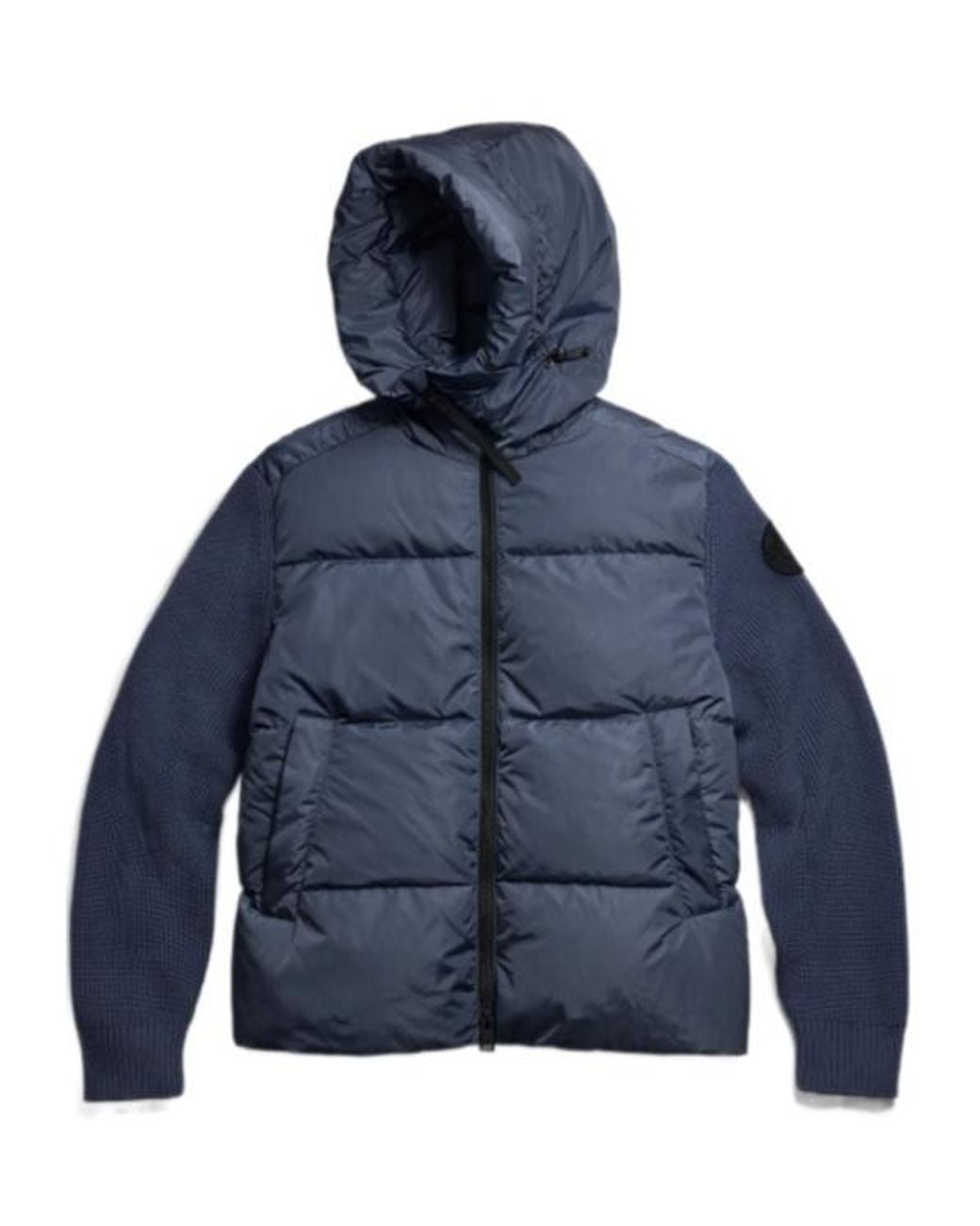 Canada Goose Blue Hybridge Grove Knit Hoodie for men