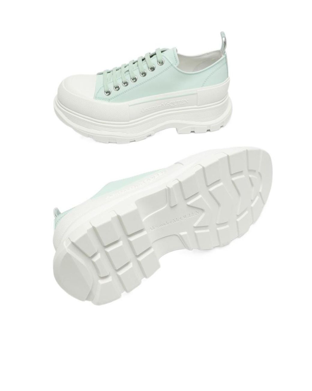 McQueen White Tread Slick Low-Top Sneakers for men