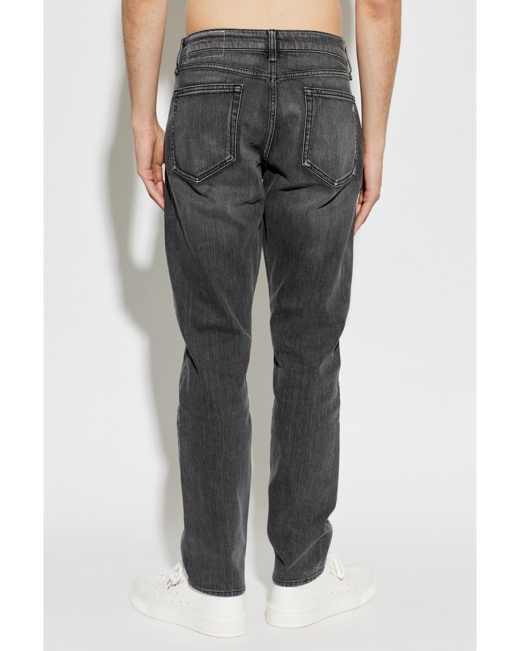 Rag & Bone Gray Athletic Slim-Fit Jeans for men