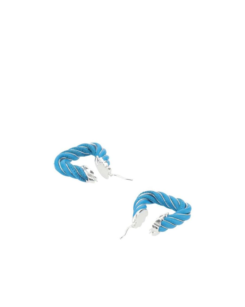 Bottega Veneta White Triangular Earrings