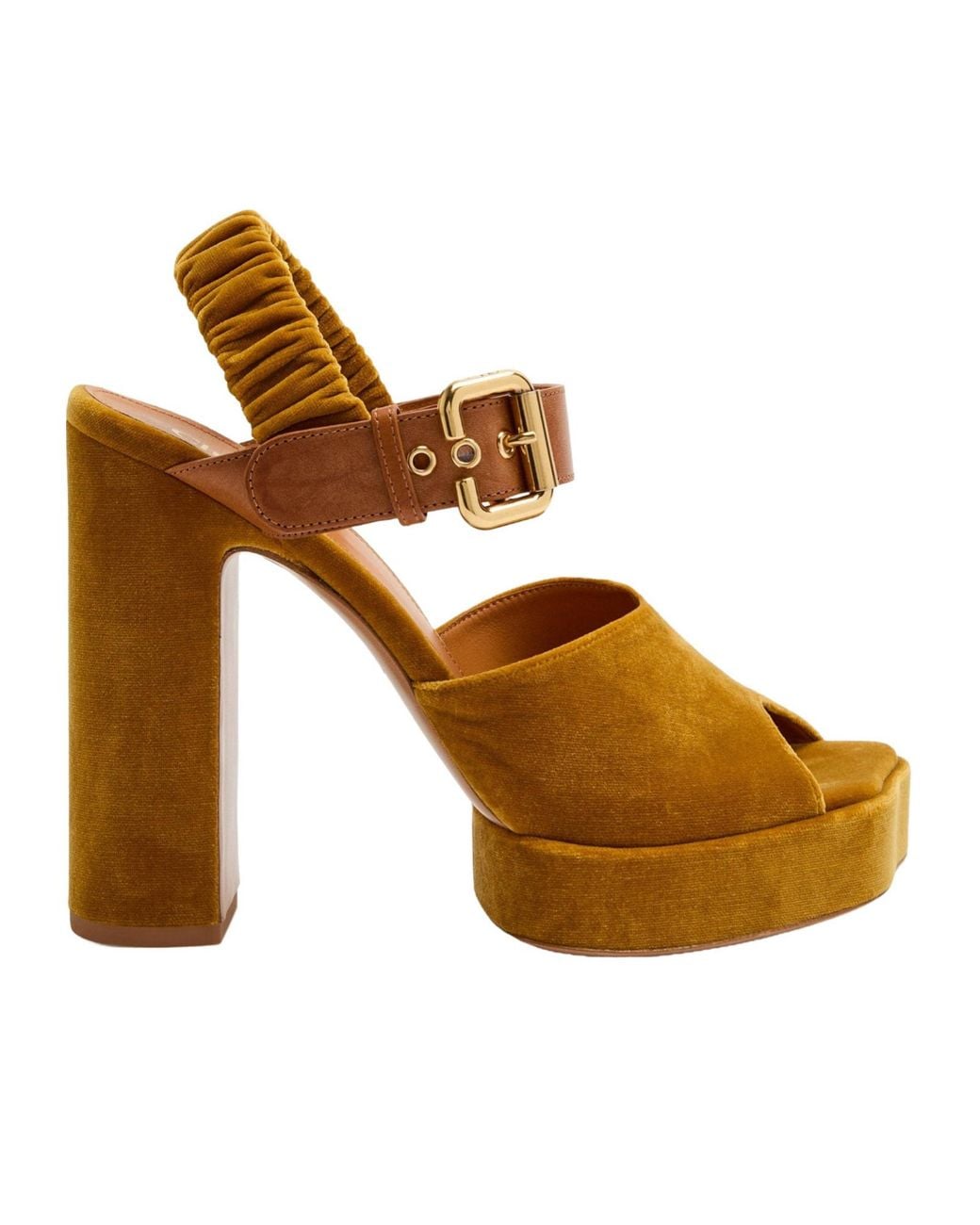 Chloé Brown Suede Heeled Sandals