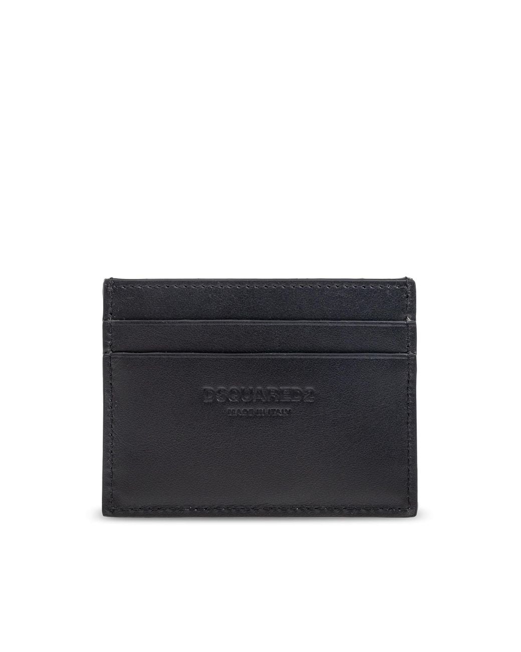 DSquared² Black Dsquared Logo-Printed Credit Card Holder for men