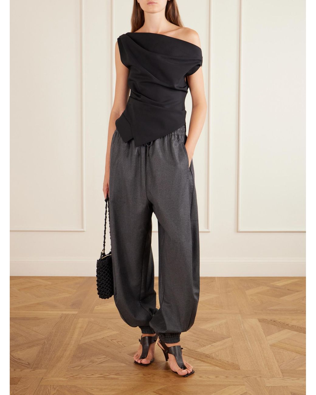 Rohe Gray Virgin Wool Wide-Leg Balloon Pants