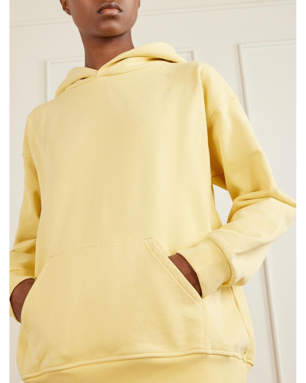 Matteau Yellow Organic Cotton-Jersey Hoodie