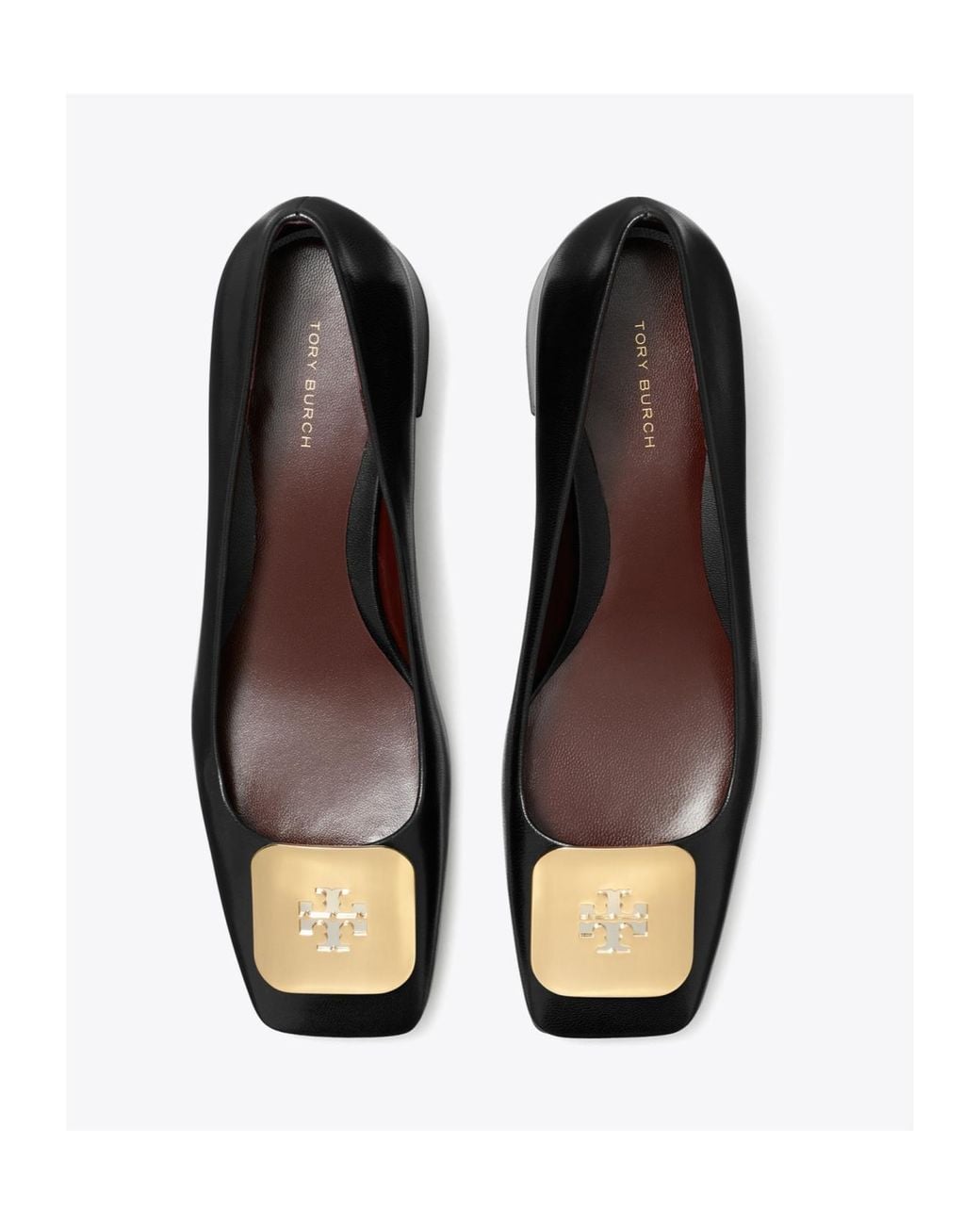 Tory Burch Black Georgia Square-Toe Pumps