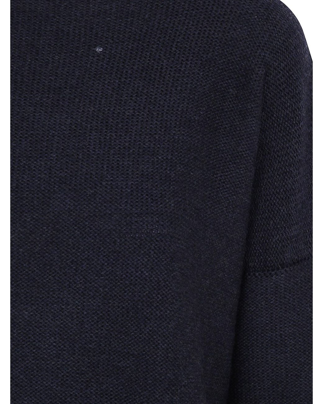 Daniela Gregis Blue Boatneck Pocket Knitted Sweater