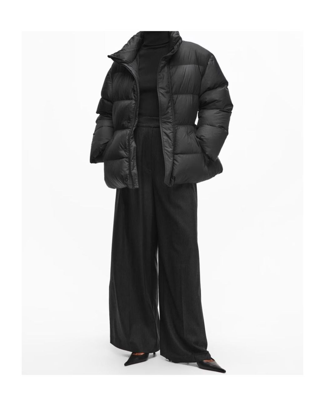 Balenciaga Black Bal Hourgls Puffer Ld61