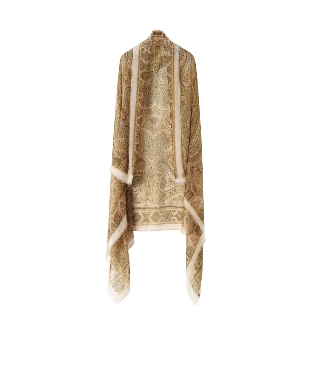 Loro Piana Natural Talia Paisley Large Shawl
