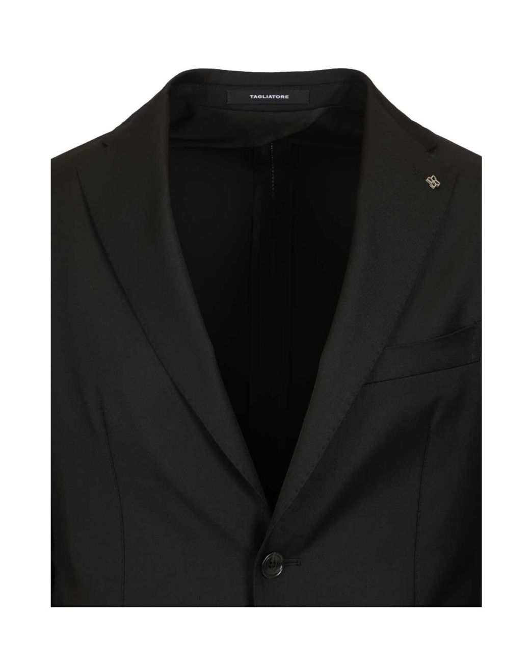 Tagliatore Black Two-Piece Single-Breasted Suit for men