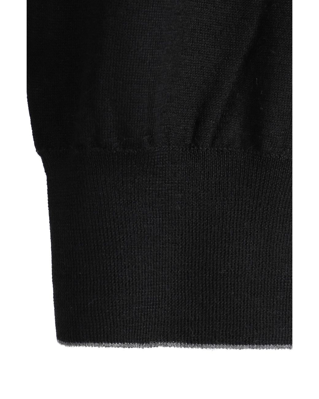 Brunello Cucinelli Black Turtleneck Knitted Jumper for men