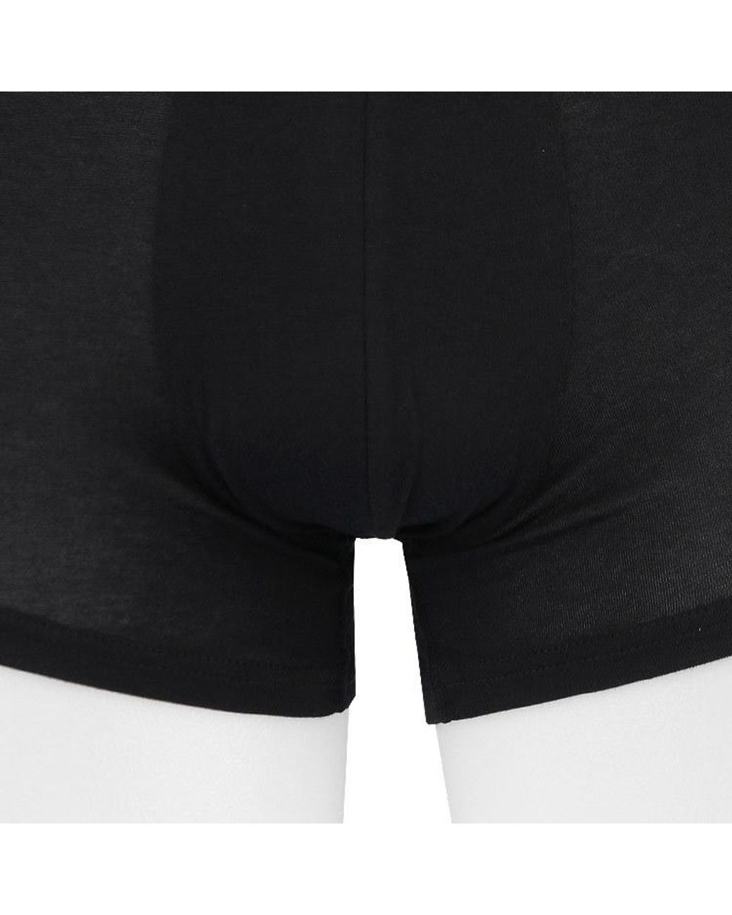 Emporio Armani Black Elastic Waist Boxer Briefs 2-Pack for men