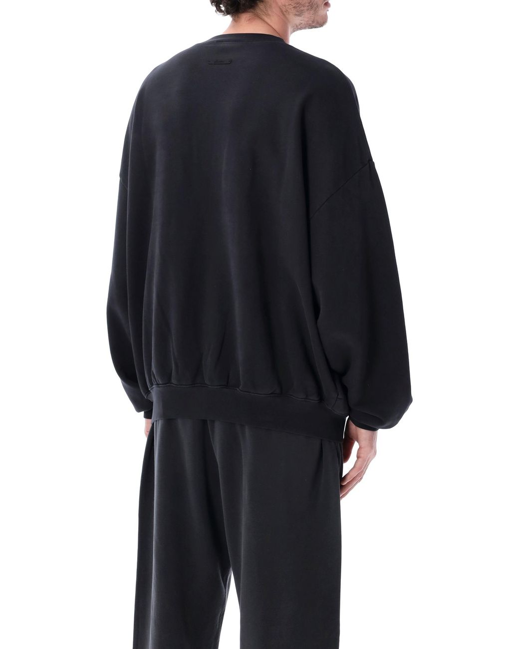 Fear Of God Black Essentials Logo Print Sweatshirt for men