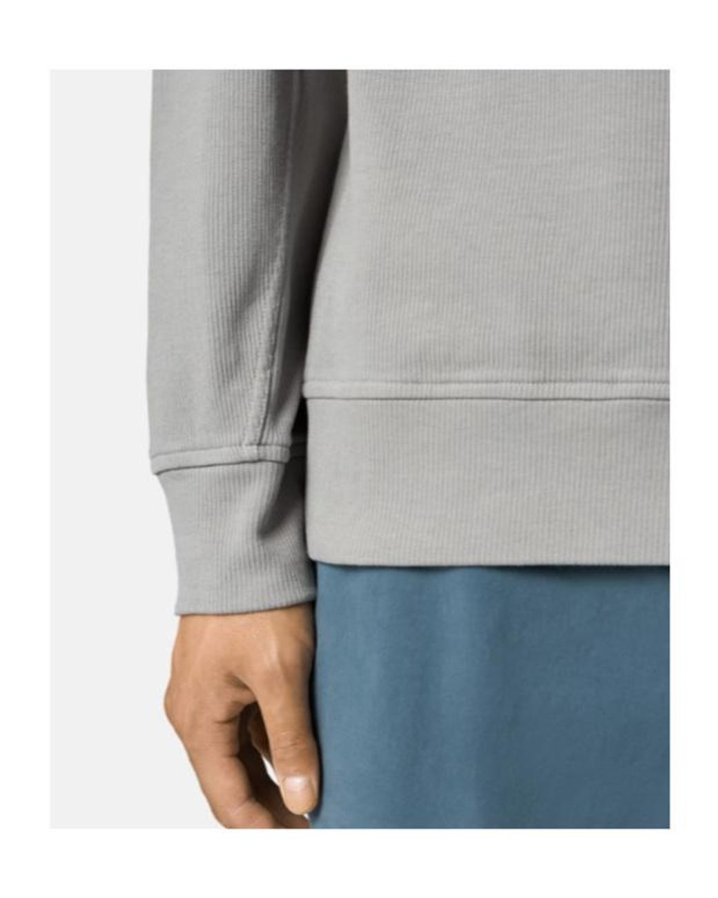 Stone Island Gray 6100017 Organic Cotton Interlock Regular-Fit Crew-Neck Sweatshirt for men