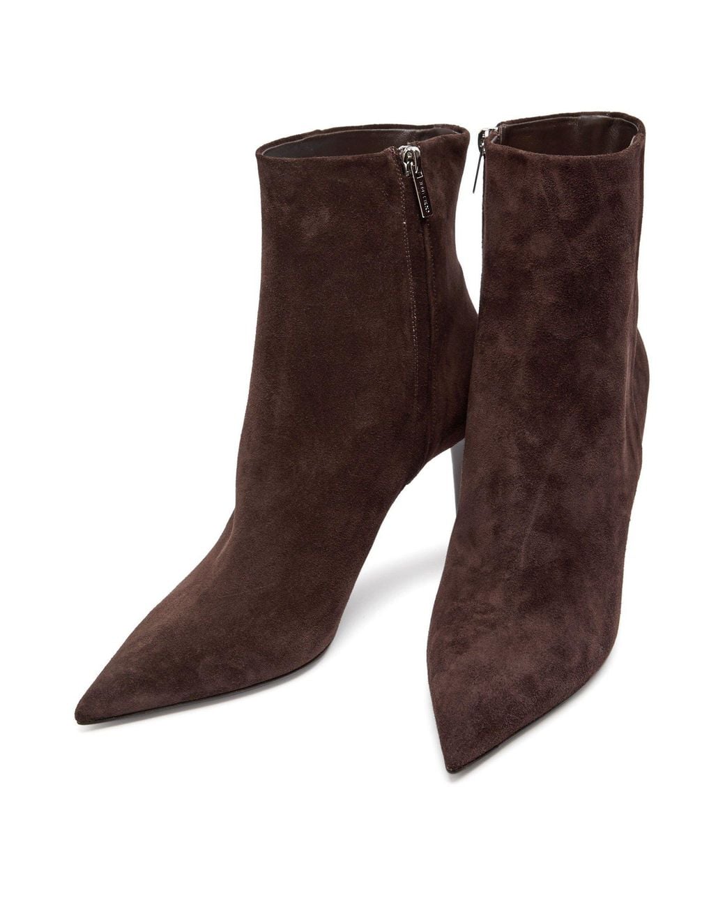 Jimmy Choo Brown Suede Pointed-Toe Heeled Ankle Boots