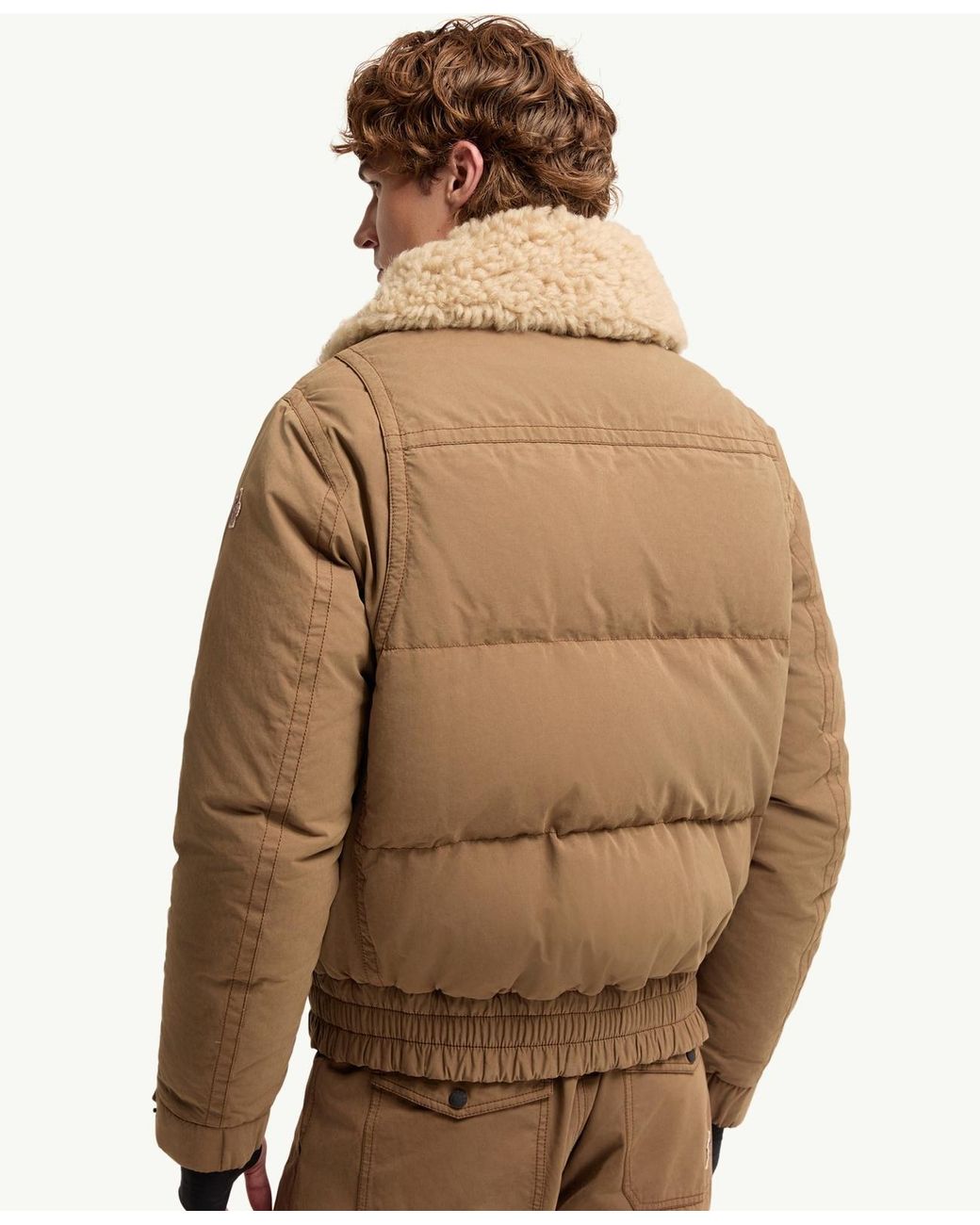 Moncler Natural Grenoble Alpental Shearling Collar Jacket for men