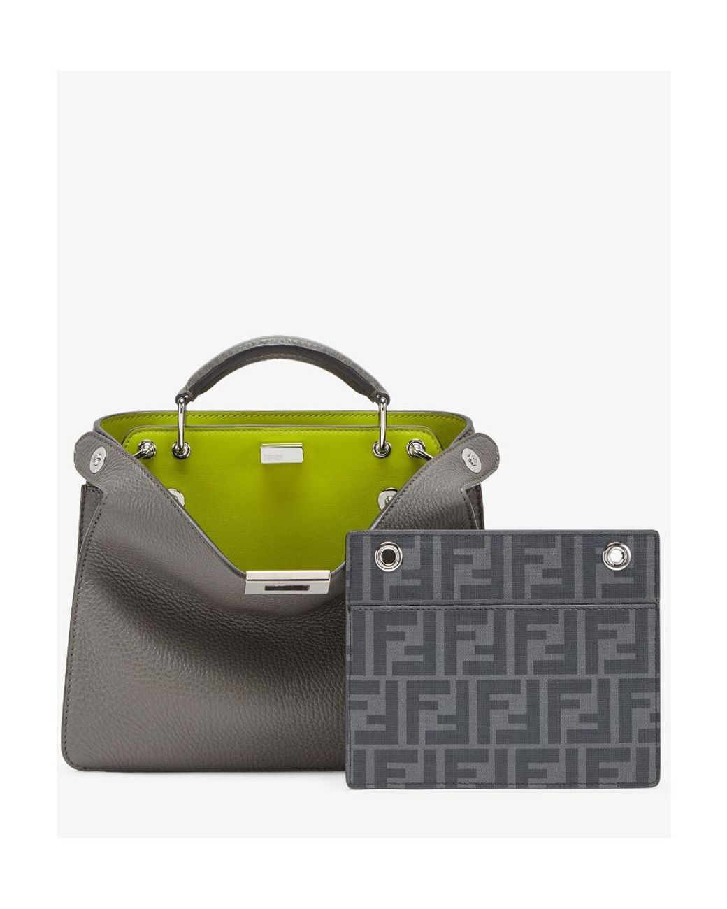 Fendi Green Peekaboo Iseeu Mini Messenger Bag for men
