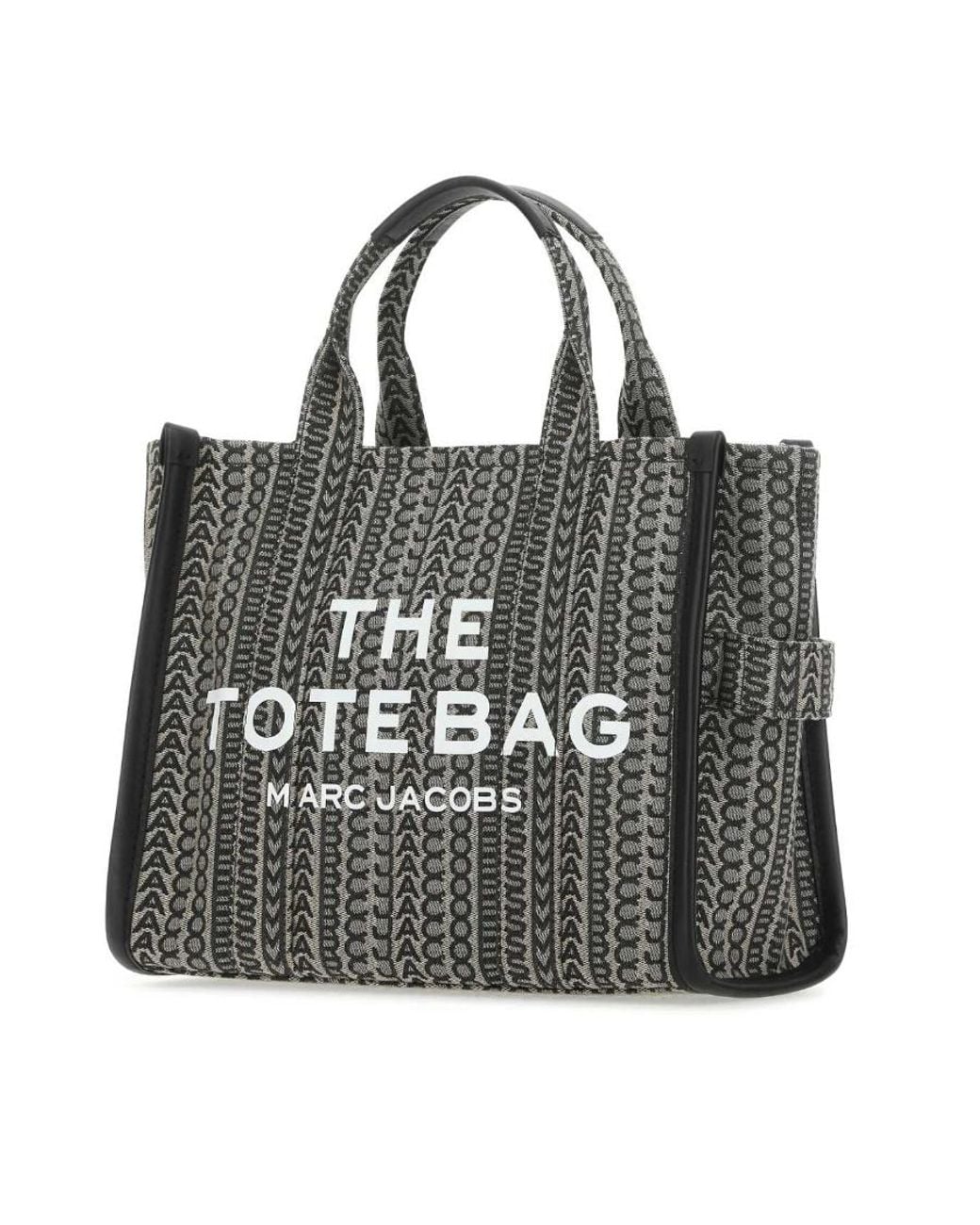 Marc Jacobs Black Monogram Jacquard Medium Tote Bag