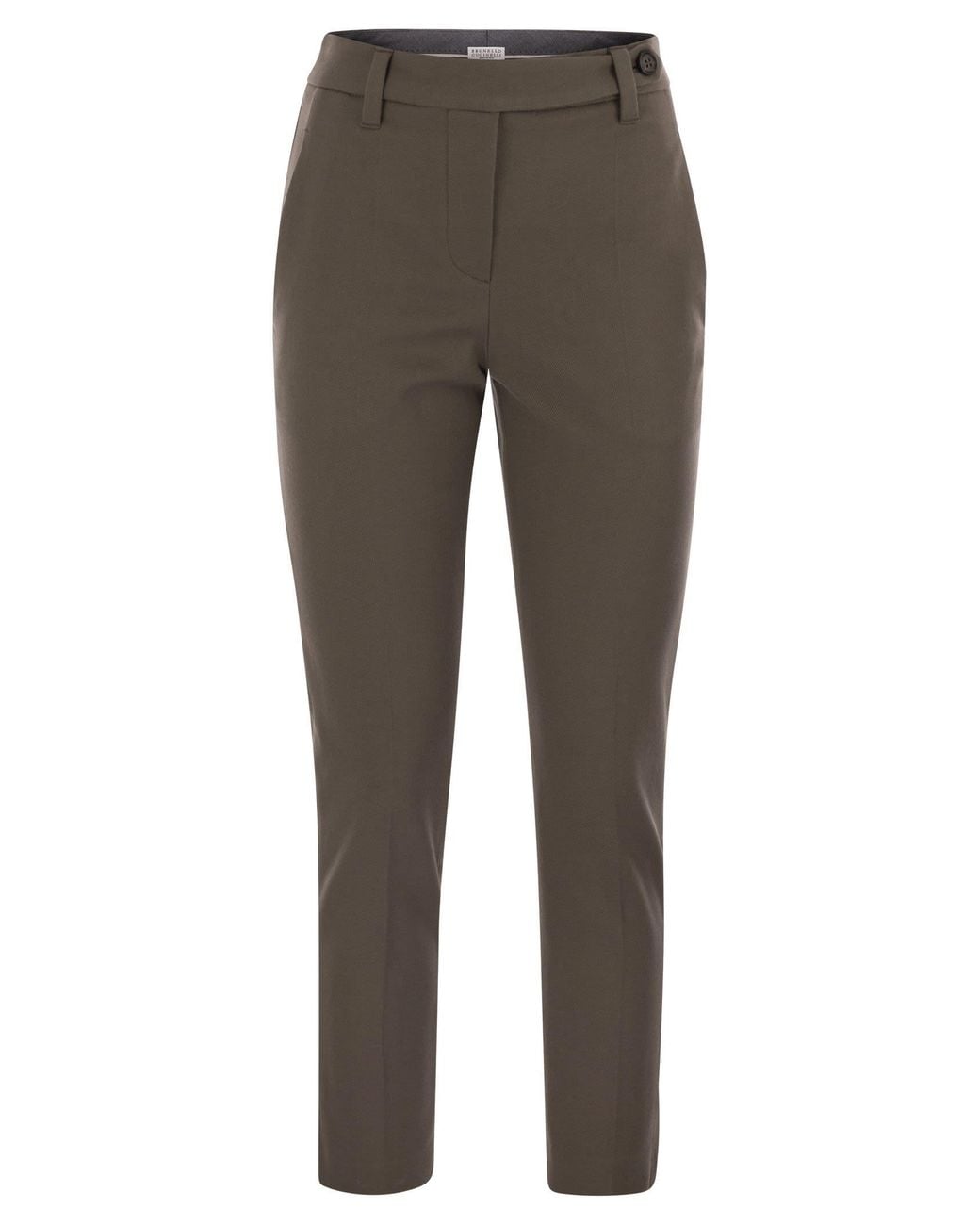 Brunello Cucinelli Gray Cigarette Trousers