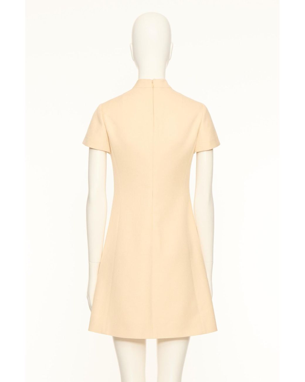 Valentino Natural Tassel Detailed Short-Sleeved Mini Dress