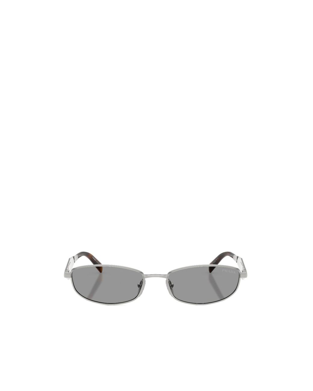 Prada White Eyewear Geometric Frame Sunglasses