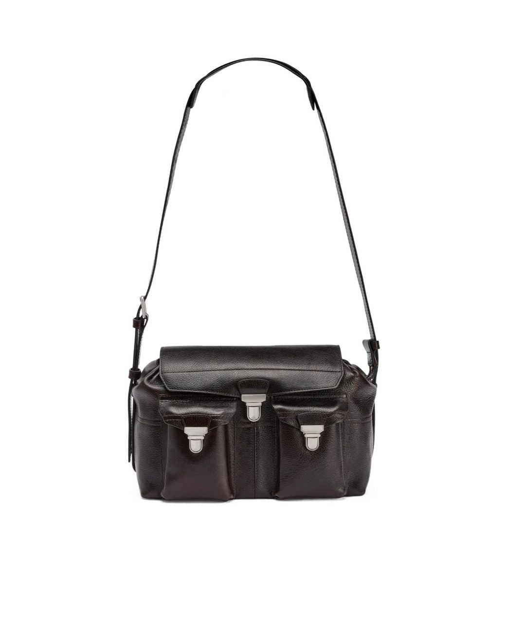 Lemaire Black Gear Medium Shoulder Bag for men