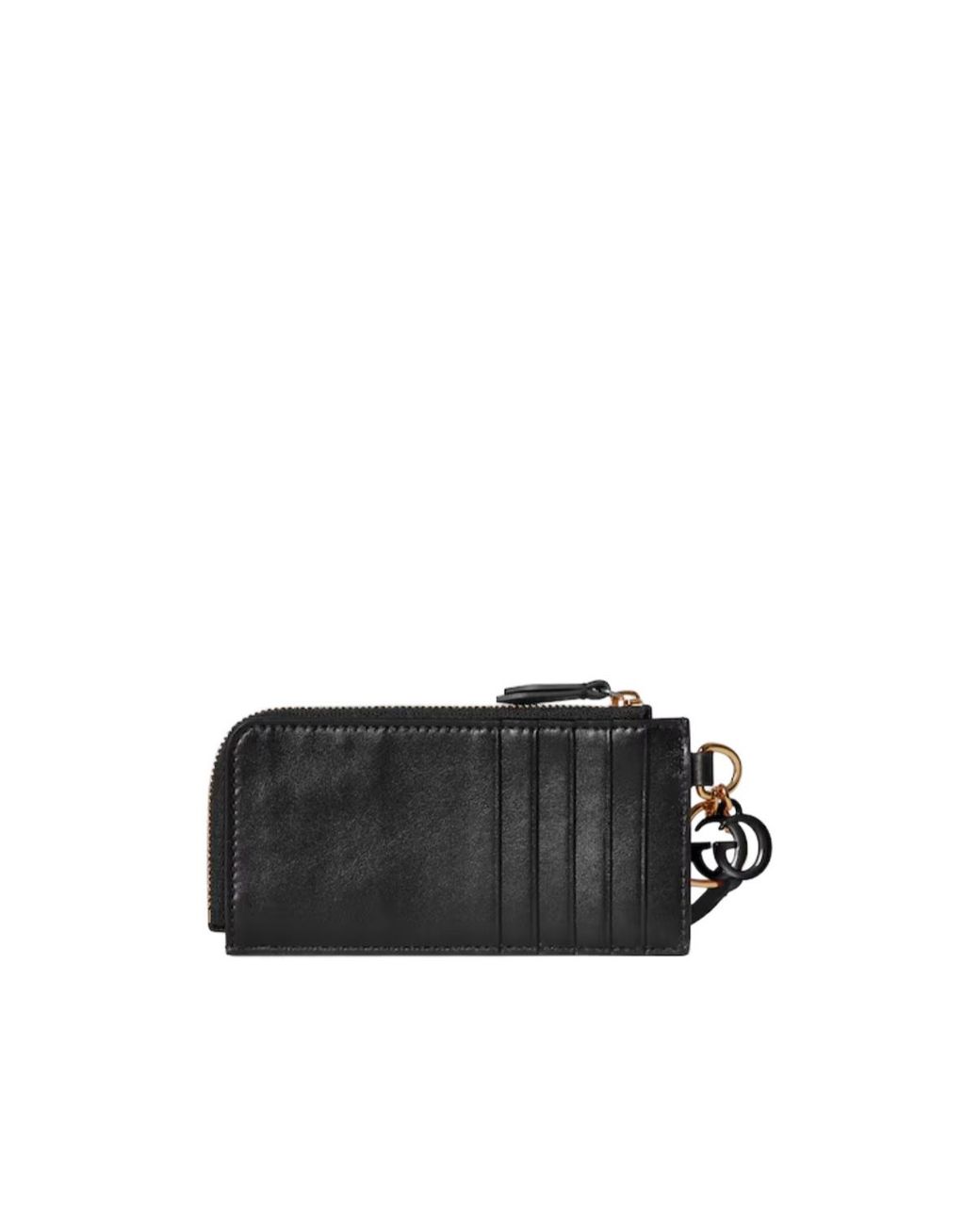 Gucci Black Double G Charm Card Case